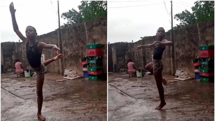 Un niño nigeriano se hizo viral bailando descalzo bajo la lluvia y ganó una beca para estudiar en Nueva York